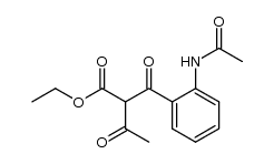 ethyl 2-(2-acetamidobenzoyl)-3-oxobutanoate结构式