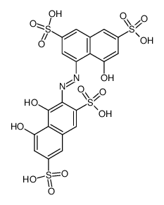 4,5,5'-trihydroxy-3,4'-azo-bis-naphthalene-2,7-disulfonic acid Structure