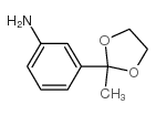 Benzenamine,3-(2-methyl-1,3-dioxolan-2-yl)- Structure
