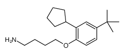 4-[4-(tert-butyl)-2-cyclopentylphenoxy]butylamine结构式