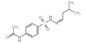 N-[4-[(3-methylbutylideneamino)sulfamoyl]phenyl]acetamide结构式