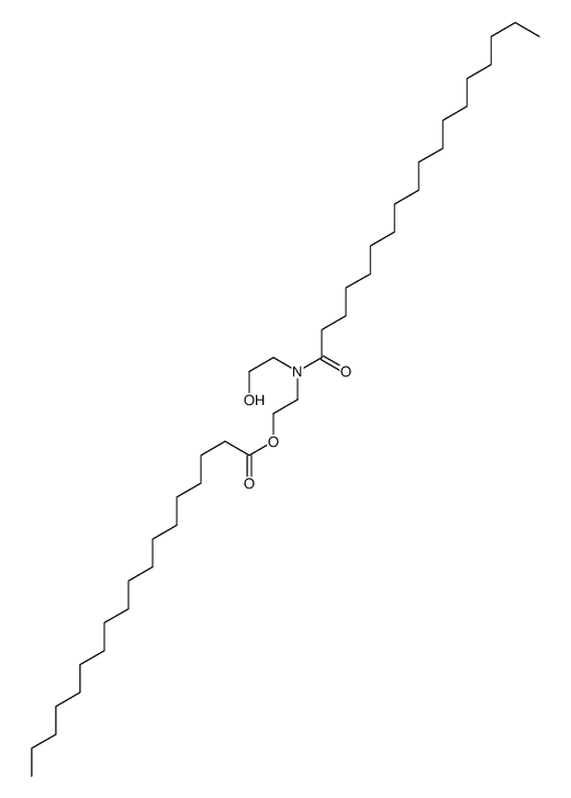十八酸-2-[(2-羟乙基)(1-十八烷酰)氨基]乙酯结构式