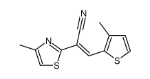 (E)-2-(4-methyl-1,3-thiazol-2-yl)-3-(3-methylthiophen-2-yl)prop-2-enenitrile Structure