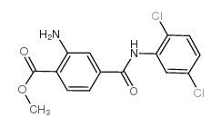 2-氨基-4-(2,5-二氯苯甲酰胺基)苯甲酸甲酯结构式