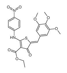 ethyl 2-(4-nitroanilino)-4-oxo-5-[(3,4,5-trimethoxyphenyl)methylidene]thiophene-3-carboxylate Structure