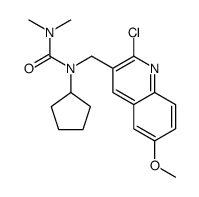 (9ci)-N-[(2-氯-6-甲氧基-3-喹啉)甲基]-N-环戊基-N,N-二甲基脲结构式