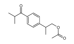 2-[4-(2-methylpropanoyl)phenyl]propyl acetate结构式