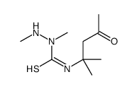 1-methyl-1-(methylamino)-3-(2-methyl-4-oxopentan-2-yl)thiourea结构式