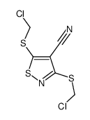 3,5-bis(chloromethylsulfanyl)-1,2-thiazole-4-carbonitrile结构式