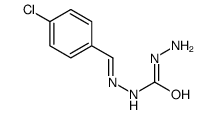 1-amino-3-[(4-chlorophenyl)methylideneamino]urea结构式