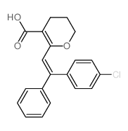 2H-Pyran-5-carboxylicacid, 6-[2-(4-chlorophenyl)-2-phenylethenyl]-3,4-dihydro- Structure