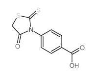 4-(4-氧代-2-硫氧代噻唑烷)-苯甲酸结构式