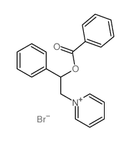Pyridinium,1-[2-(benzoyloxy)-2-phenylethyl]-, bromide (1:1) Structure
