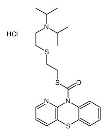 S-[2-[2-[di(propan-2-yl)amino]ethylsulfanyl]ethyl] pyrido[3,2-b][1,4]benzothiazine-10-carbothioate,hydrochloride结构式