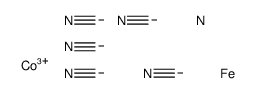 azanylidyneoxidanium,cobalt(3+),iron,pentacyanide Structure