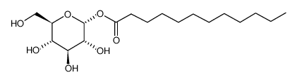1-氧代十二烷基-Α-D-葡萄糖苷结构式