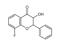 8-fluoro-3-hydroxy-2-phenyl-2,3-dihydrochromen-4-one结构式