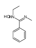 N-ethyl-N'-methylbenzenecarboximidamide,hydrochloride Structure