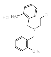 2-chloroethyl-bis[(2-methylphenyl)methyl]azanium chloride structure
