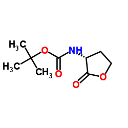 (R)-2-氧代四氢呋喃-3-基氨基甲酸叔丁酯结构式