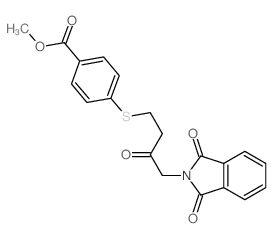 methyl 4-[4-(1,3-dioxoisoindol-2-yl)-3-oxo-butyl]sulfanylbenzoate Structure
