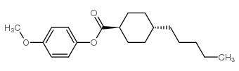 4-甲氧基苯基 反-4-N-戊基环己烷甲酸酯结构式