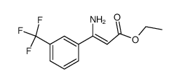 3-amino-3-(3-trifluoromethyl-phenyl)-acrylic acid ethyl ester结构式