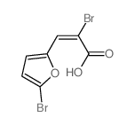 (E)-2-bromo-3-(5-bromo-2-furyl)prop-2-enoic acid structure