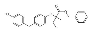 benzyl 2-[4-[(4-chlorophenyl)methyl]phenoxy]-2-methyl-butanoate结构式