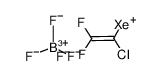 1-chloro-2,2-difluoroethenylxenon(II) tetrafluoroborate结构式