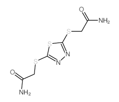 2, 5-Bis[(carbamoyl)methylthio]-1,3,4-thiadiazole Structure