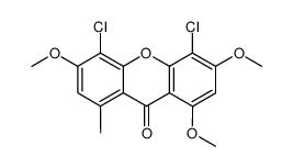 4,5-dichloro-1,3,6-trimethoxy-8-methyl-9H-xanthen-9-one Structure