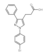 1-(4-溴苯基)-3-苯基吡唑-4-丙酸结构式