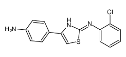 4-(4-aminophenyl)-N-(2-chlorophenyl)-1,3-thiazol-2-amine结构式