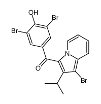 (1-bromo-2-propan-2-ylindolizin-3-yl)-(3,5-dibromo-4-hydroxyphenyl)methanone结构式