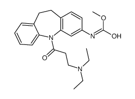 methyl N-[11-[3-(diethylamino)propanoyl]-5,6-dihydrobenzo[b][1]benzazepin-2-yl]carbamate结构式