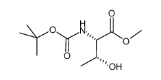 N-(叔丁氧基羰基)-L-苏氨酸甲酯结构式