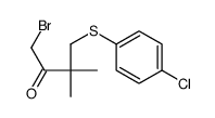 1-bromo-4-(4-chlorophenyl)sulfanyl-3,3-dimethylbutan-2-one结构式