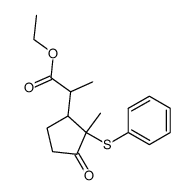 ethyl 2-(2-methyl-3-oxo-2-(phenylthio)cyclopentyl)propanoate结构式