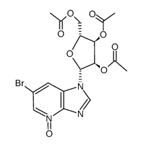 6-Bromo-1-(2,3,5-tri-O-acetyl-β-D-ribofuranosyl)-1H-imidazo[4,5-b]pyridine 4-Oxide Structure