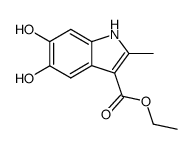 ethyl 5,6-dihydroxy-2-methylindole-3-carboxylate结构式