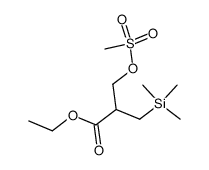 ethyl 2-(((methylsulfonyl)oxy)methyl)-3-(trimethylsilyl)propionate结构式
