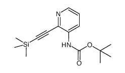 (2-trimethylsilanylethynylpyridin-3-yl) carbamic acid tert-butyl ester结构式