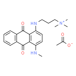 3-[[9,10-dihydro-4-(methylamino)-9,10-dioxo-1-anthryl]aminopropyl]trimethylammonium acetate Structure