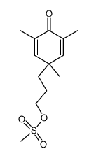 4(3-(Mesyloxy)propyl)-2,4,6-trimethyl-2,5-cyclohexadien-1-one结构式