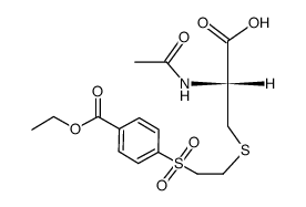N-Acetyl-S-(2-(4-ethoxycarbonylphenylsulfonyl)ethyl)cystein Structure