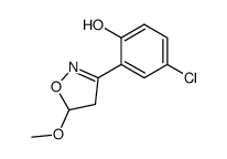 4-chloro-2-(5-methoxy-4,5-dihydroisoxazol-3-yl)phenol Structure