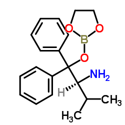 (S)-1-(1,3,2-二氧杂硼烷-2-基氧)-3-甲基-1,1-二苯基-2-丁胺结构式