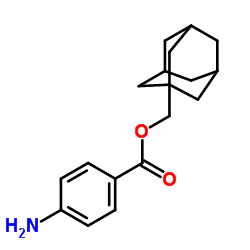 Adamantan-1-ylmethyl 4-aminobenzoate结构式