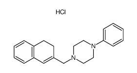 1-(3,4-Dihydro-naphthalen-2-ylmethyl)-4-phenyl-piperazine; hydrochloride结构式